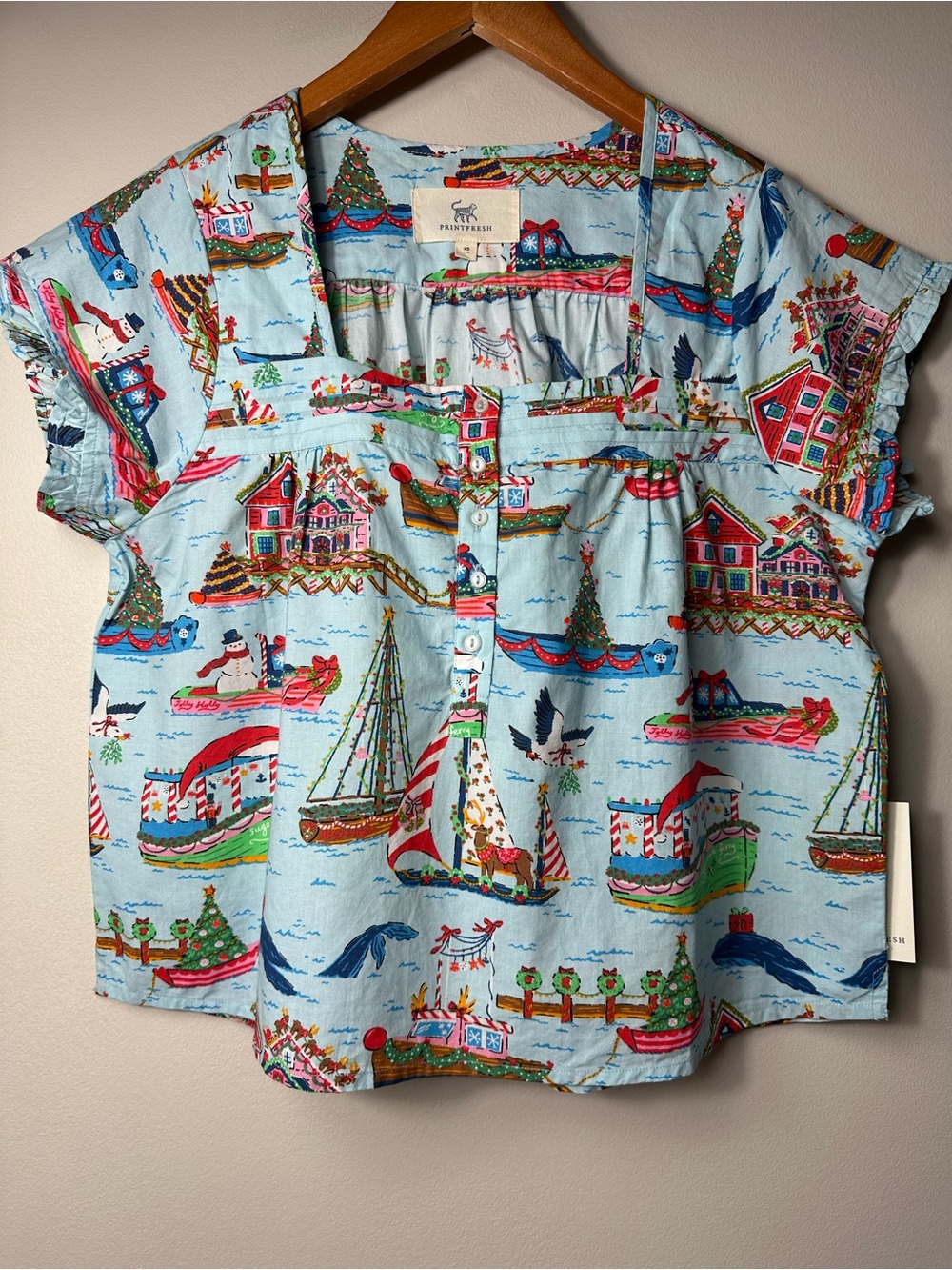 NWT Printfresh Sugar Plum Ferry Pajama Set XS Organic Cotton Christmas Holiday - Picture 4 of 14